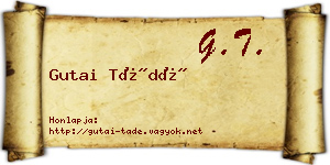 Gutai Tádé névjegykártya